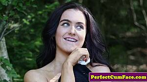 Just watched this UK beauty get a messy facial after a steamy POV blowjob.