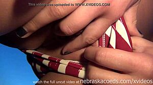 new girl gets naked by river and masturbates in truck