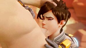 tracer pays a bet with a blowjob from bewyx