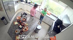 Spyfam Step Sis Banged Hard in Kitchen on Thanksgiving