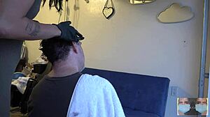 Watch him dye his hair brown while we chat about our couple's style.