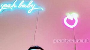 Petite asian muscle girl oils her tight body