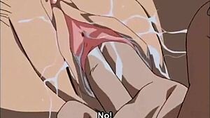 Rough hentai anime scene with intense orgasm action in wild style.