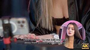 Teen Creampie with European Tattooed Shaved Pussy