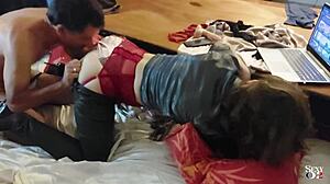 french amateur slut banged hard in leather pants