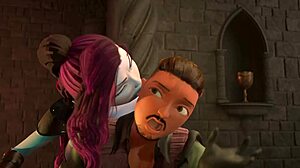 Busty elf dominates and gets rewarded with cock