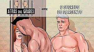 Sargento Macho Traindo a Esposa Com O Carcereiro