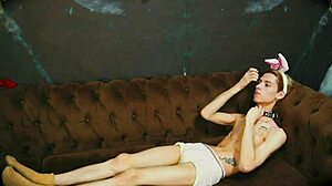 Mouth Fucking Casey Donovan Bound in Shibari!