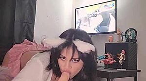 Amateur homemade masturbation session with a Tantaly male toy. She pleasures herself intensely.