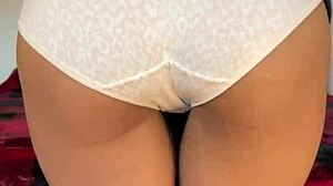 sexy student in panties close-up fetish cosplay ass worshiping with shoes and socks