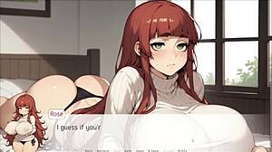 In spirit harem hentai game episode 1, she pleasures her master with bukkake on her huge tits