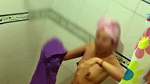 Spying in the Shower on My Best Friend's Hot Argentine Wife!