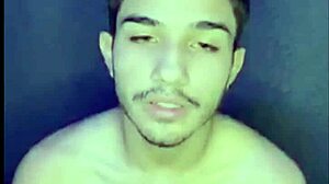 Gay guy jerks off hard until he cums