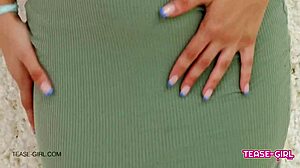 Super cute blonde shows amazing body on sofa 😍