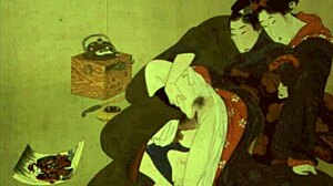 Vintage illustration captures erotic anime style