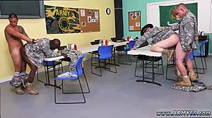 gay military sex scene with drill sergeant commanding hardcore action