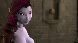 Busty elf dominates and gets rewarded with cock