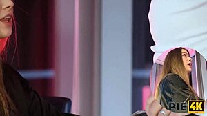 Teen Creampie with European Tattooed Shaved Pussy