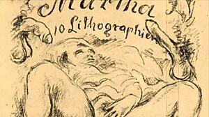 Ilustrasi vintaj tangkap gaya anime erotik.