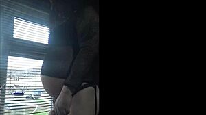 Bisexual Crossdresser Public Milking By The Window Homemade Outdoor Shy Machine Bisexual Crossdressing Gay Public Lactating Amateurs