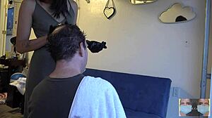 Watch him dye his hair brown while we chat about our couple's style.