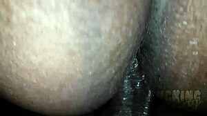 black couple intensely fucks in doggystyle position