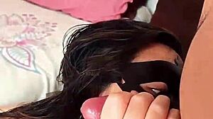 naughty latina sucks mom's new boyfriend's cock with natural tits