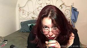 French bbw sucks dildo thinking of you