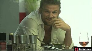 busty babe flashing boobs and letting neighbor fuck her hard 💦