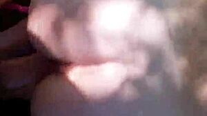 Blonde ponytail bent over for outdoor doggystyle cumshot.