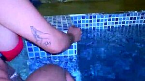 Quick Fuck with Stepsister in Pool