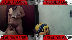 Tasting vaginal fluids between fat woman's thighs