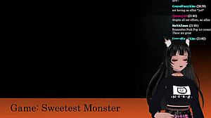 Vtuber LewdNeko Plays Sweetest Monster in Hot Anime Action