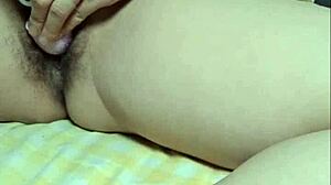 asian babe with big tits masturbates wet pussy using toys, feels so good