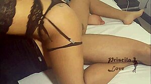 big ass latina in lingerie teases huge monster cock