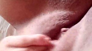 I'm addicted to masturbating, touching my small tits to orgasm