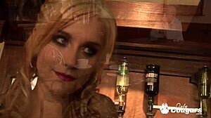 Blonde Cougar Milf Endures Hardcore Face Fucking And Deepthroat