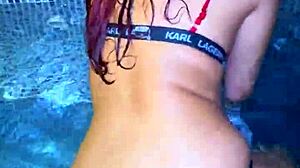 Quick Fuck with Stepsister in Pool