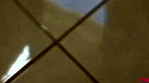 Ebony BBW deepthroats big cock in garage doggy