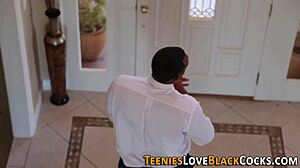 Young Teen Jizzed Intensely By Massive Black Cock Facial