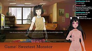 Vtuber LewdNeko Plays Sweetest Monster in Hot Anime Action