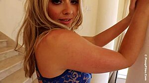 Melissa Debling flaunts big blonde tits in pinup style. Subtle curves tease viewers with elegant poses.