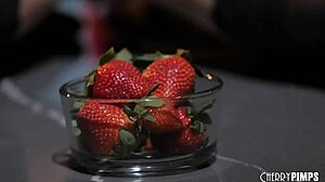 Glamorous Petite 18+ Teen 18+ Enjoys Riding Her Dildo After Food Play