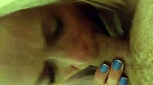 johnny enjoys a subtle blowjob from the blonde beauty