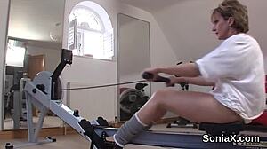 In this reality story, adulterous English MILF Gill Ellis flashes her huge juicy tits in underwear