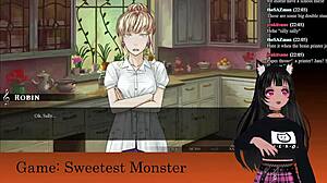 Vtuber LewdNeko Plays Sweetest Monster in Hot Anime Action