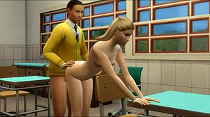 Professor Fucks Student Hard in Classroom!