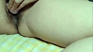 asian babe with big tits masturbates wet pussy using toys, feels so good