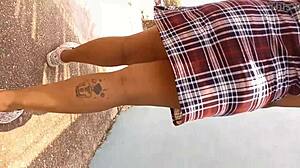 Curly pregnant beauty with curvy body teases in steamy couple action on Xvideos Red