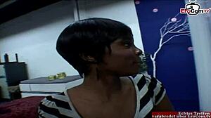 Ebony slut picked up on street